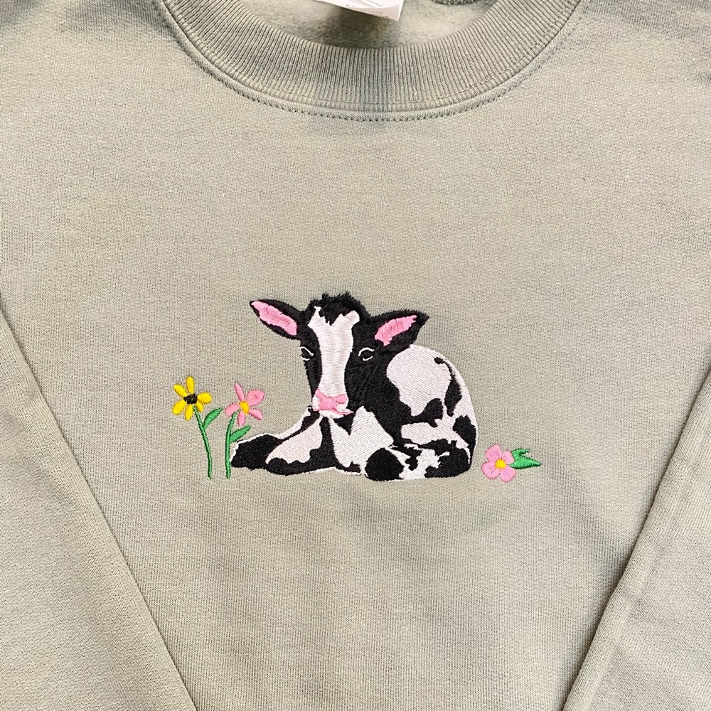 Baby calf Embroidered Sweatshirt